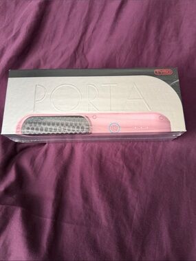 Tymo Porta Pink Electric Hair Brush - Portable Styling Tool